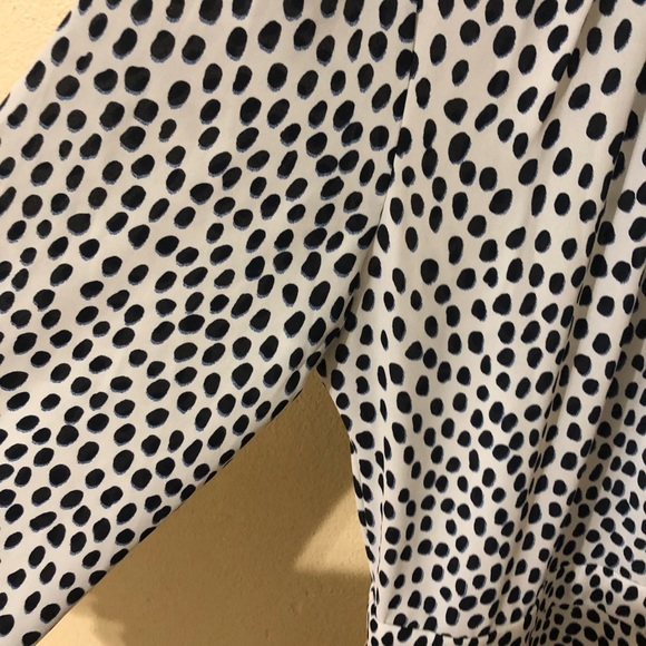 Crew Factory white Polka Dot Printed midi Dress - Picture 5 of 6